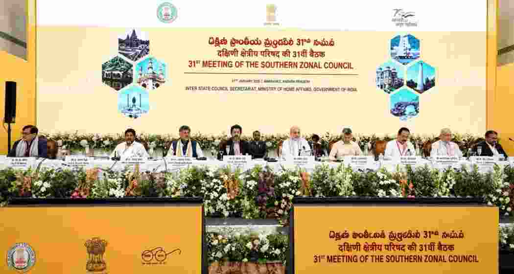 The 31st Southern Zonal Council meeting in progress at Mahabalipuram, Tamil Nadu, on Thursday. The 31st Southern Zonal Council meeting in progress at Mahabalipuram, Tamil Nadu, on Thursday.